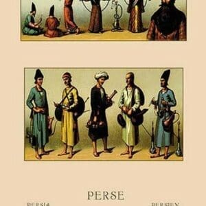 Traditional Dress of Persia #2 by Auguste Racinet - Art Print