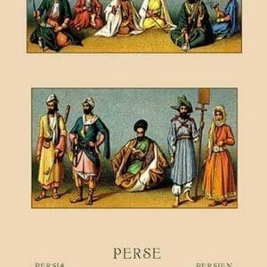 Traditional Dress of Persia #3 by Auguste Racinet - Art Print