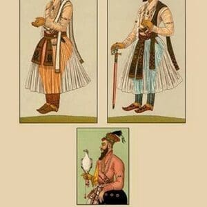 Traditional Male Dress of India #2 by Auguste Racinet - Art Print