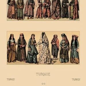 Traditional Turkish Women by Auguste Racinet - Art Print