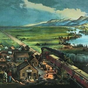 Trains Opening the Great American Plains - Art Print