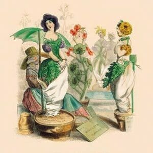 Traite des Fleurs by J.J. Grandville - Art Print