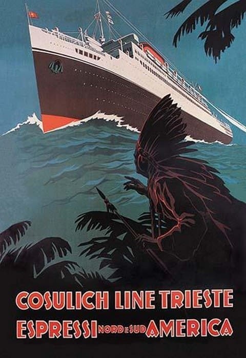 Trieste Cruise Line to North and South America by A. Dondov - Art Print