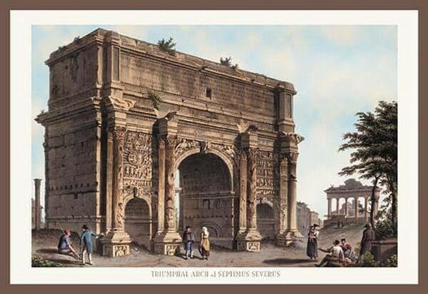 Triumphal Arch of Septimus Severus by M. DuBourg - Art Print