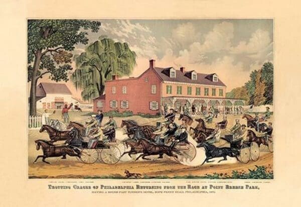 Trotting Horse Race in Philadelphia by FREE LIBRARY OF PHILADELPHIA - Art Print