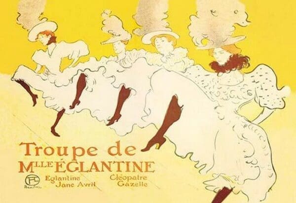 Troupe de Mille Eglantine by Henri de Toulouse-Lautrec - Art Print