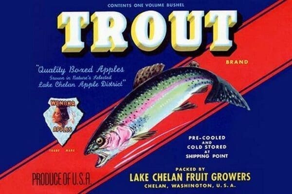 Trout Brand Apples - Art Print