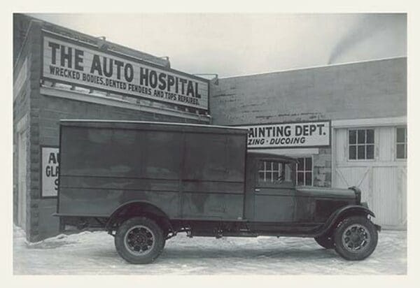 Truck at the Auto Hospital - Art Print