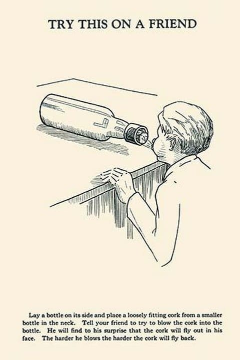 Try This on a Friend - Corked by Harry Houdini - Art Print