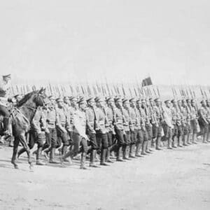 Tsarist Infantry Passes in Review - Art Print