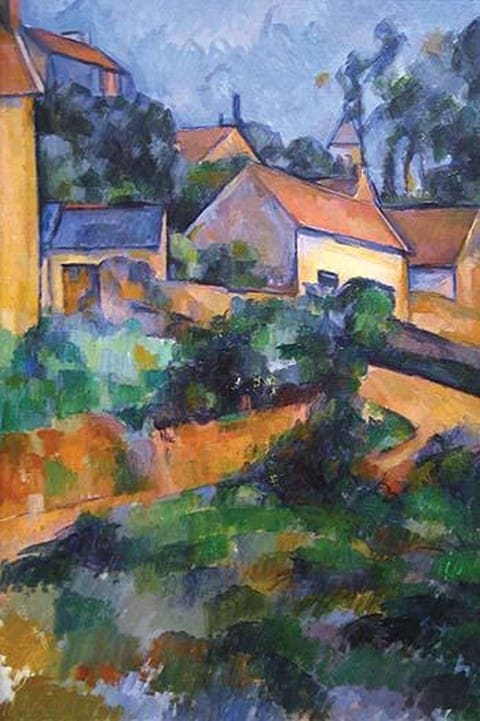 Turning Road at Montgeroult by Paul Cezanne - Art Print