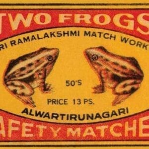 Two Frogs Safety Matches - Art Print