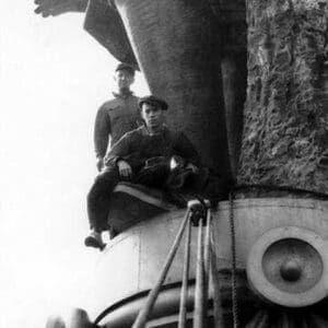 Two Men on William Penn Statue