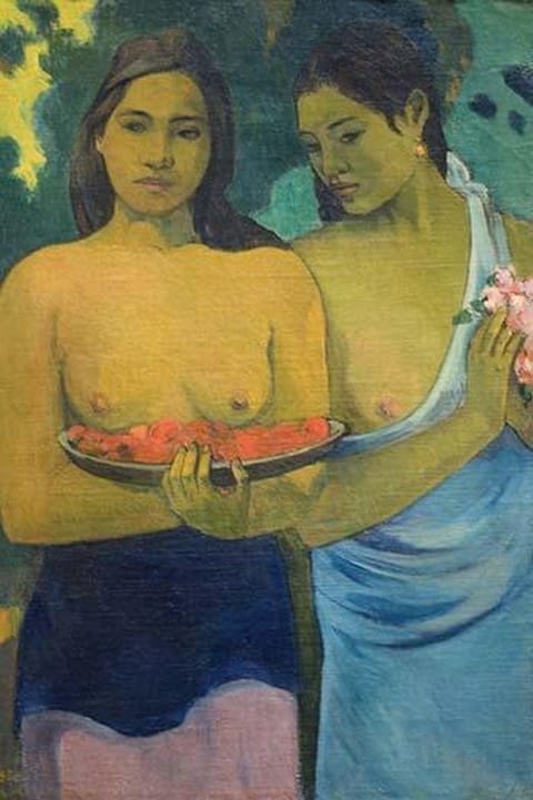 Two Tahitian Women by Paul Gauguin - Art Print