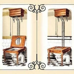 Two Wooden Toilets - Art Print