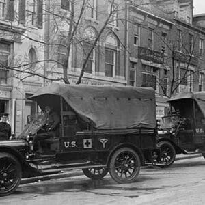 U.S. Army Red Cross Trucks - Art Print