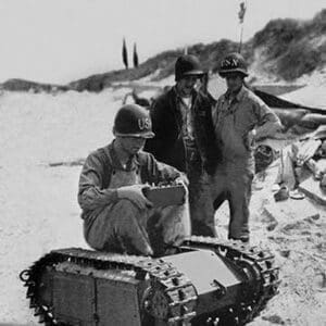 U.S. Navy Examines Nazi 'Beetle' - Art Print