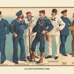 U.S. Navy Uniforms 1899 #2 by Werner - Art Print