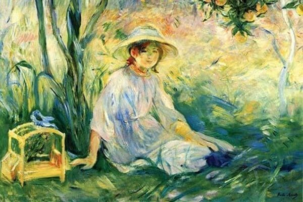 Under the Orange tree by Berthe Morisot - Art Print