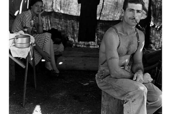 Unemployed lumber worker by Dorothea Lange - Art Print