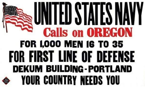 United States Navy calls on Oregon by Wells Fargo & Co. - Art Print