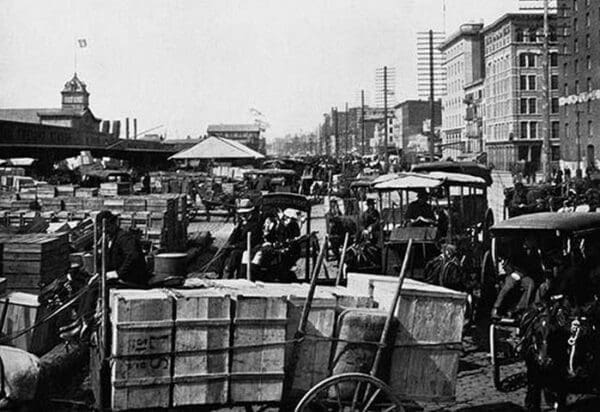 Unloading at the Docks Near West Street