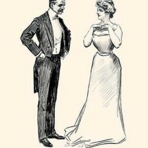 Unnecessary Kissing by Charles Dana Gibson - Art Print