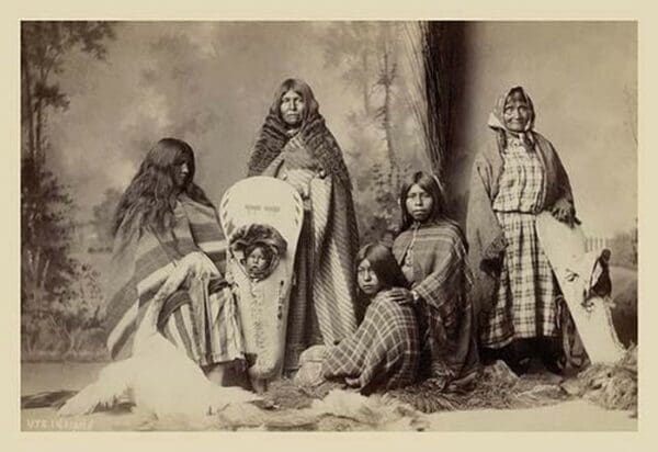 Ute Indians: Three Generations of Women - Art Print