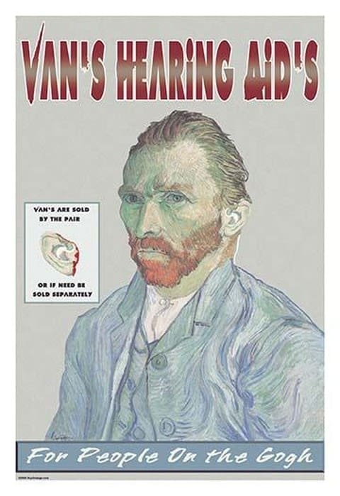 Van's Hearing Aids: For People on the Gogh by Wilbur Pierce - Art Print