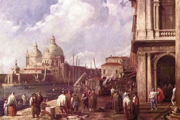 Venetian Piazza by Canaletto - Art Print