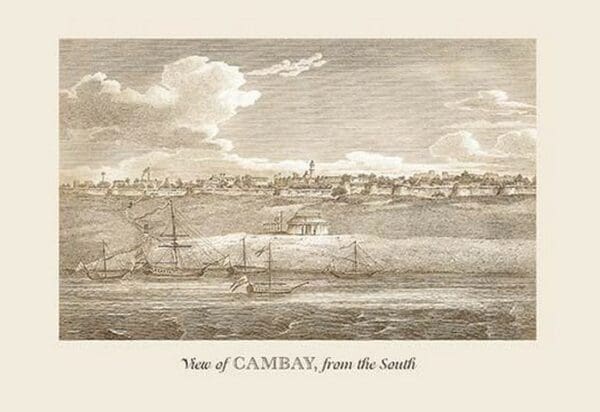 View of Cambay by Baron de Montalemert - Art Print