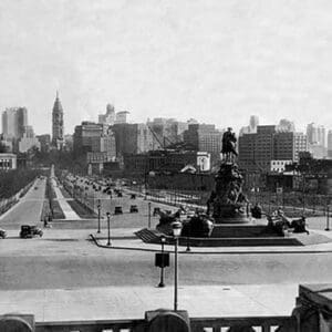 View of Philadelphia From Art Museum Steps by FREE LIBRARY OF PHILADELPHIA - Art Print