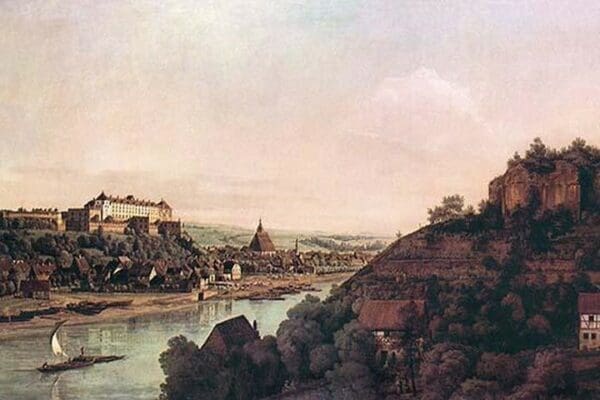 View of Pirna by Canaletto - Art Print