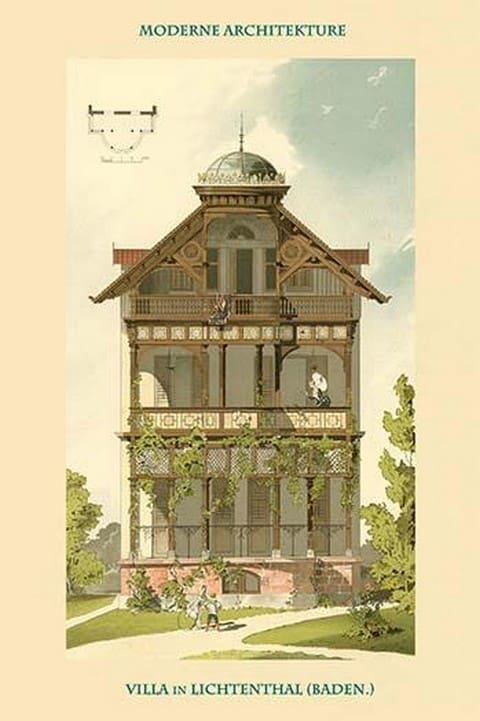 Villa in Lichtenthal Near Baden by Franz Habich - Art Print