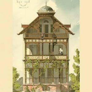 Villa in Lichtenthal near Baden by Knoderer - Art Print