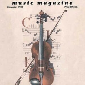 Violin on Magazine Cover - Art Print