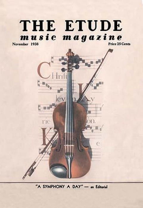 Violin on Magazine Cover - Art Print