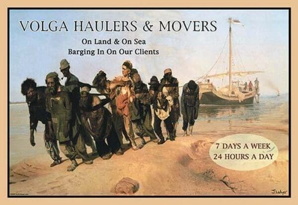 Volga Haulers & Movers by Wilbur Pierce - Art Print