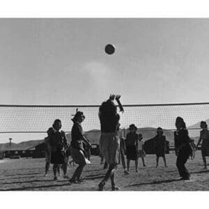 Volley Ball game by Ansel Adams - Art Print