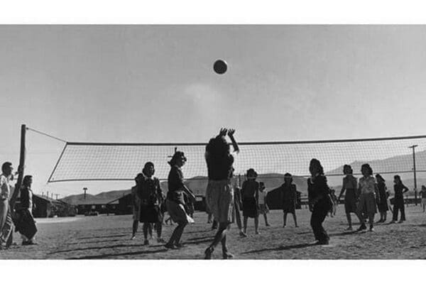 Volley Ball game by Ansel Adams - Art Print