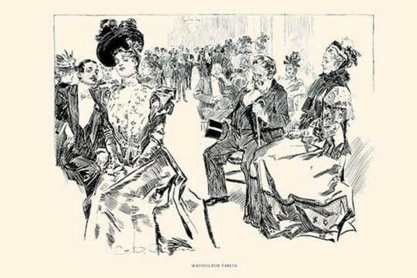 Waiting for Tables by Charles Dana Gibson - Art Print