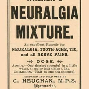 Walker's Neuralgia Mixture - Art Print