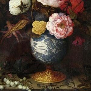 Wan-Li Vase with Flowers by Balthazar Van der Ast - Art Print