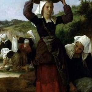 Washerwomen of Fouesnant by William Bouguereau - Art Print