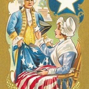 Washington Adopting a Five Pointed Star - Art Print