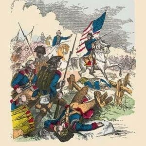 Washington Midway Between the Two Armies at Princeton - Art Print