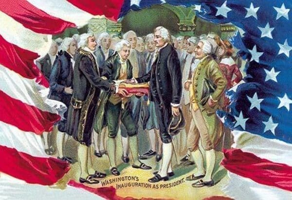 Washington's Inauguration as President - Art Print