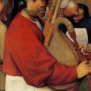 Wedding Banquet - Detail by Pieter the Elder Brueghel #2 - Art Print