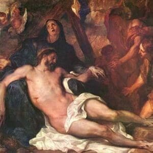 Weeping Christ by Anthony Van Dyck - Art Print