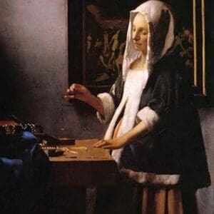 Weights by Johannes Vermeer - Art Print